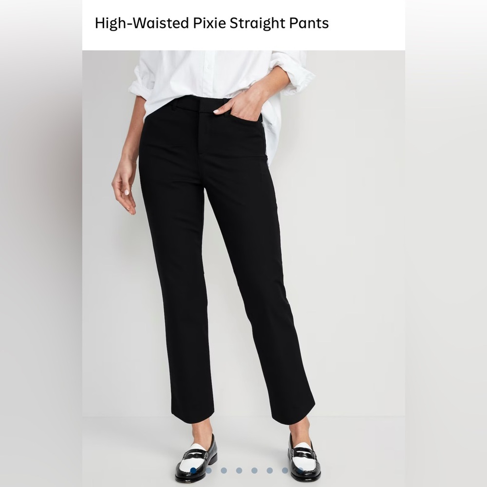 Old Navy Black High-Rise Pixie Pants